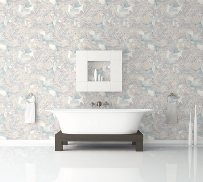 product image for Satellite Wallpaper in Grey, Blue, and Cream from the Transition Collection by Mayflower 53