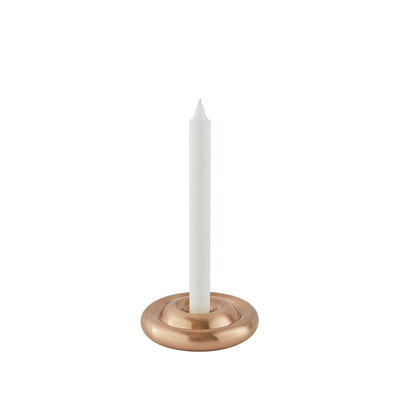 product image of savi solid brass low candleholder in brushed brass 1 537