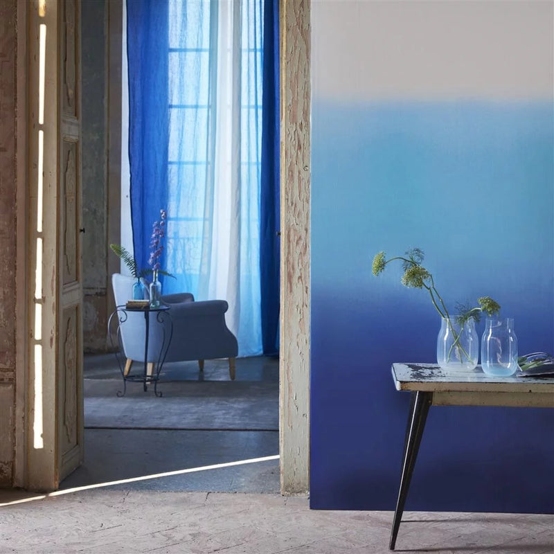media image for Savoie Wall Mural in Cobalt from the Mandora Collection by Designers Guild 240