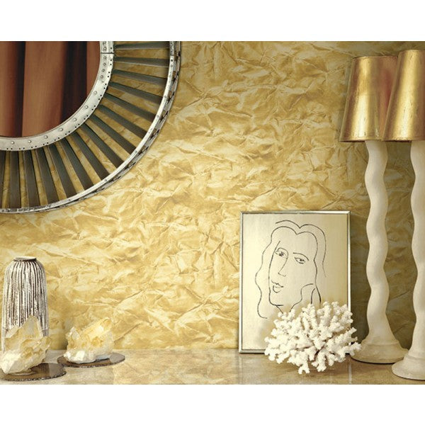 media image for Sax Wallpaper in Gold from the Metalworks Collection by Seabrook Wallcoverings 233