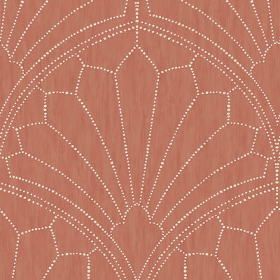 product image of sample scallop medallion wallpaper in redwood and ivory from the boho rhapsody collection by seabrook wallcoverings 1 529