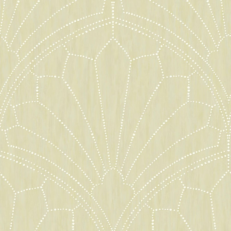 media image for Scallop Medallion Wallpaper in Sand Dunes from the Boho Rhapsody Collection by Seabrook Wallcoverings 267
