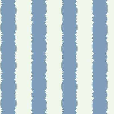 product image of sample scalloped stripe wallpaper in blue from the grandmillennial collection by york wallcoverings 1 598
