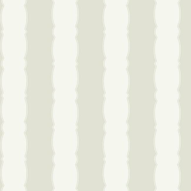 media image for Scalloped Stripe Wallpaper in Off-White from the Grandmillennial Collection by York Wallcoverings 244