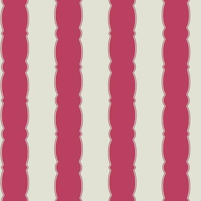 product image for Scalloped Stripe Wallpaper in Red from the Grandmillennial Collection by York Wallcoverings 53