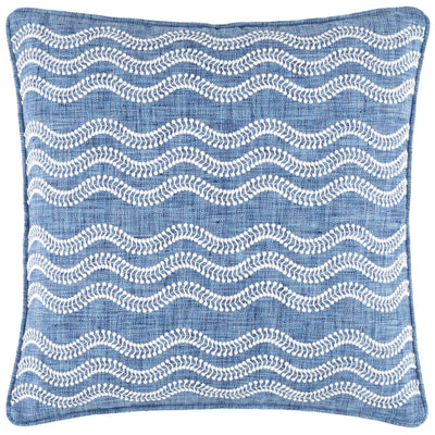 product image of scout embroidered french blue indoor outdoor decorative pillow by annie selke fr730 pil20 1 569