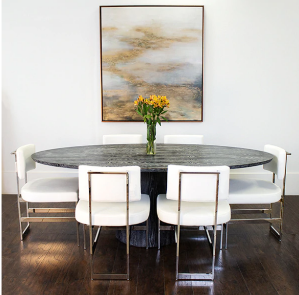 media image for oval black cerused oak dining table 2 280