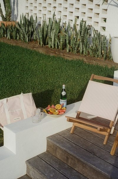 product image for laurens pink stripe 2 piece chair by business pleasure co bpc 2 lau pnk 6 35