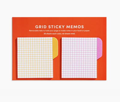 product image of grid sticky memos in warm 1 510