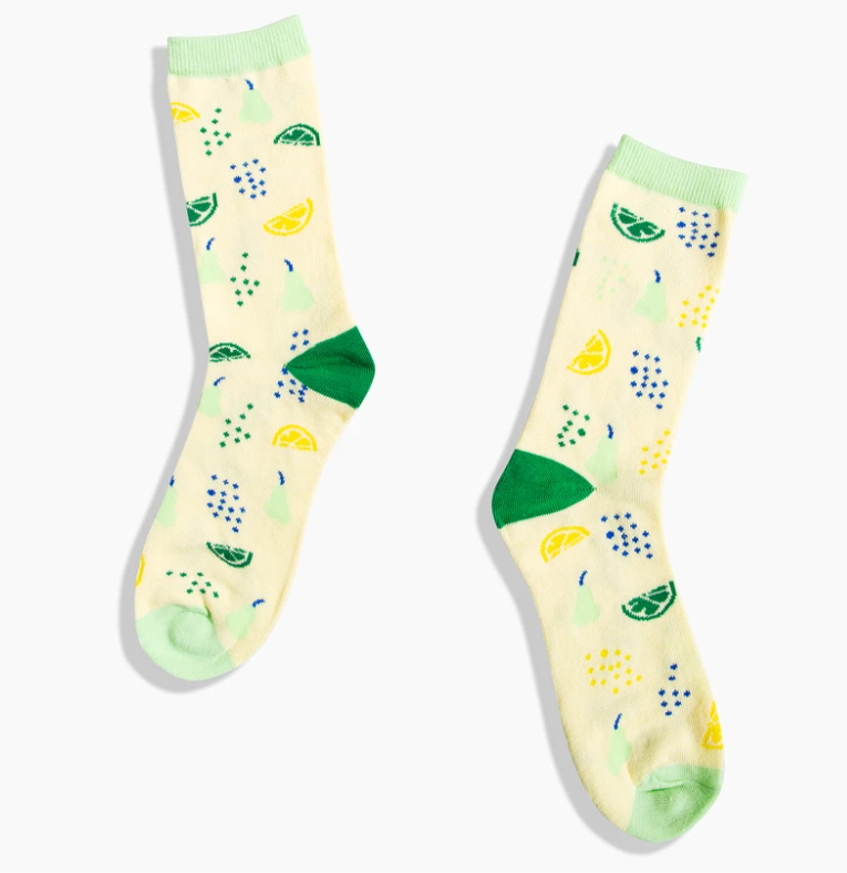 media image for cotton socks in green fruit 1 289