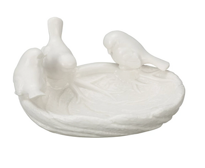 product image for ceramic leaf dish with birds 1 16