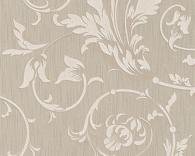 product image for Scroll Leaf and Ironwork Wallpaper in Beige design by BD Wall 18