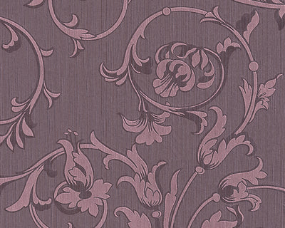 product image for Scroll Leaf and Ironwork Wallpaper in Purple design by BD Wall 71