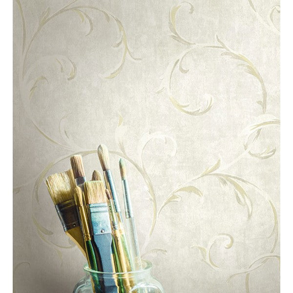 media image for Scroll Wallpaper from the French Impressionist Collection by Seabrook Wallcoverings 259