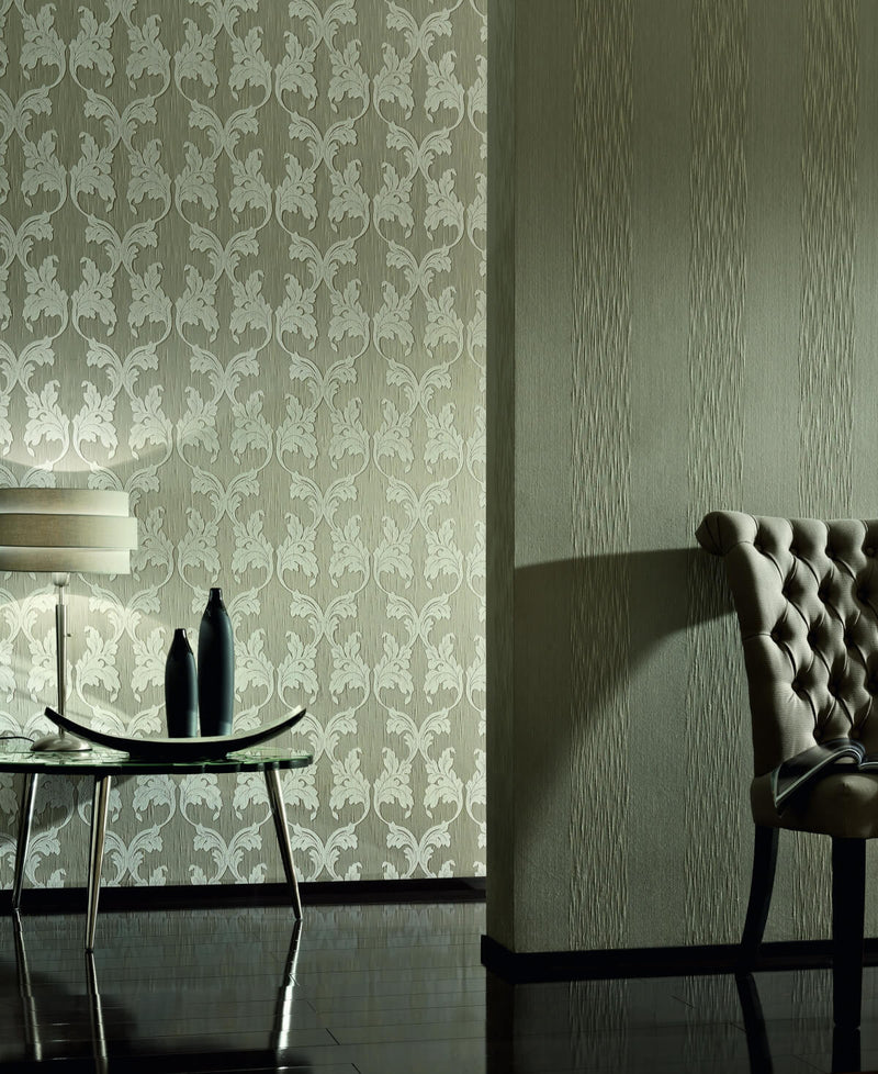 media image for Scrollwork Floral Curve Wallpaper design by BD Wall 296