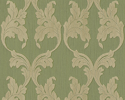 product image of sample scrollwork floral curve wallpaper in green design by bd wall 1 563