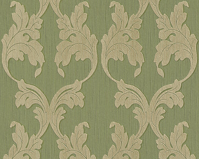 product image for Scrollwork Floral Curve Wallpaper in Green design by BD Wall 17