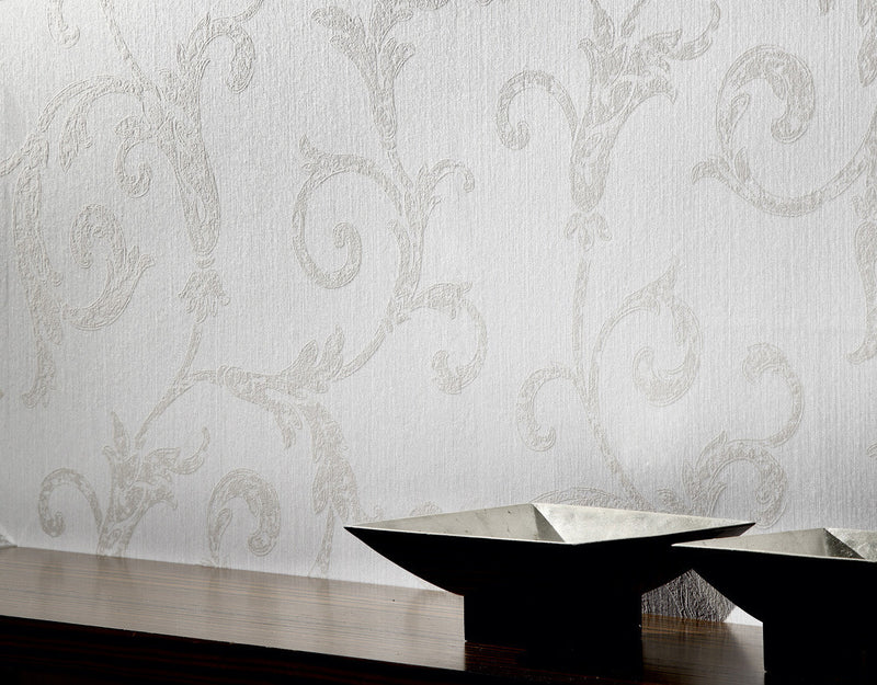 media image for Scrollwork Wallpaper in Grey design by BD Wall 265