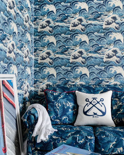 product image for Sea Waves Wallpaper from the Sundance Villa Collection by Mind the Gap 95