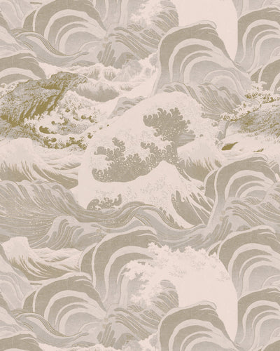 product image of Sea Waves Wallpaper in Neutral from the Sundance Villa Collection by Mind the Gap 587
