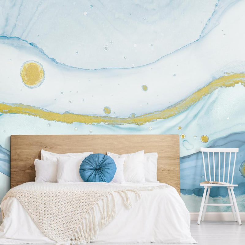 media image for Sea Foam Peel & Stick Wall Mural in Blue Multi by RoomMates for York Wallcoverings 211