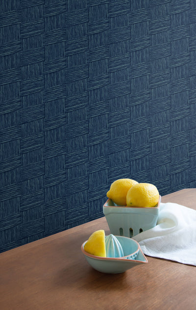 product image for Seagrass Weave Wallpaper in Carolina Blue from the More Textures Collection by Seabrook Wallcoverings 34
