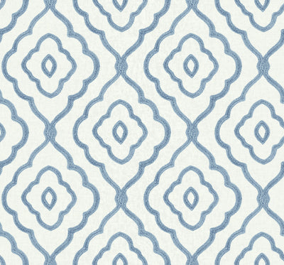 product image of sample seaside ogee wallpaper in blue oasis from the beach house collection by seabrook wallcoverings 1 50