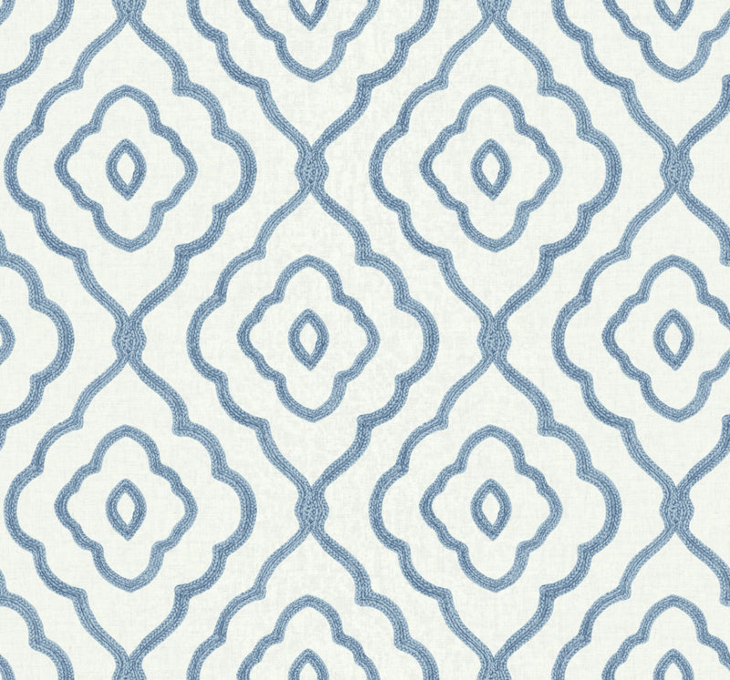 media image for Seaside Ogee Wallpaper in Blue Oasis from the Beach House Collection by Seabrook Wallcoverings 238