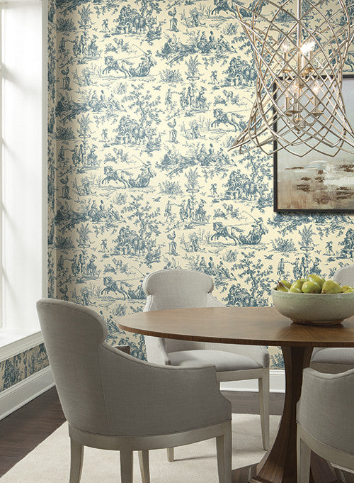 media image for Seasons Toile Wallpaper by Ashford House for York Wallcoverings 255
