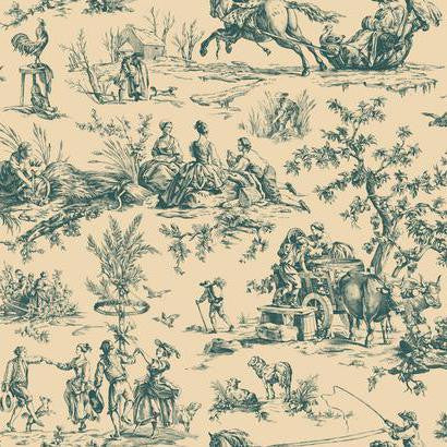 media image for sample seasons toile wallpaper in blue and cream by ashford house for york wallcoverings 1 299