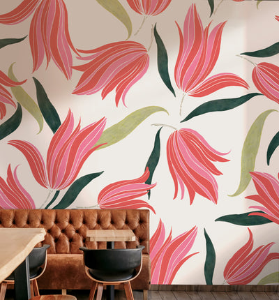 product image for Secret Garden Wallpaper in Cherry Bomb by Abnormals Anonymous 40