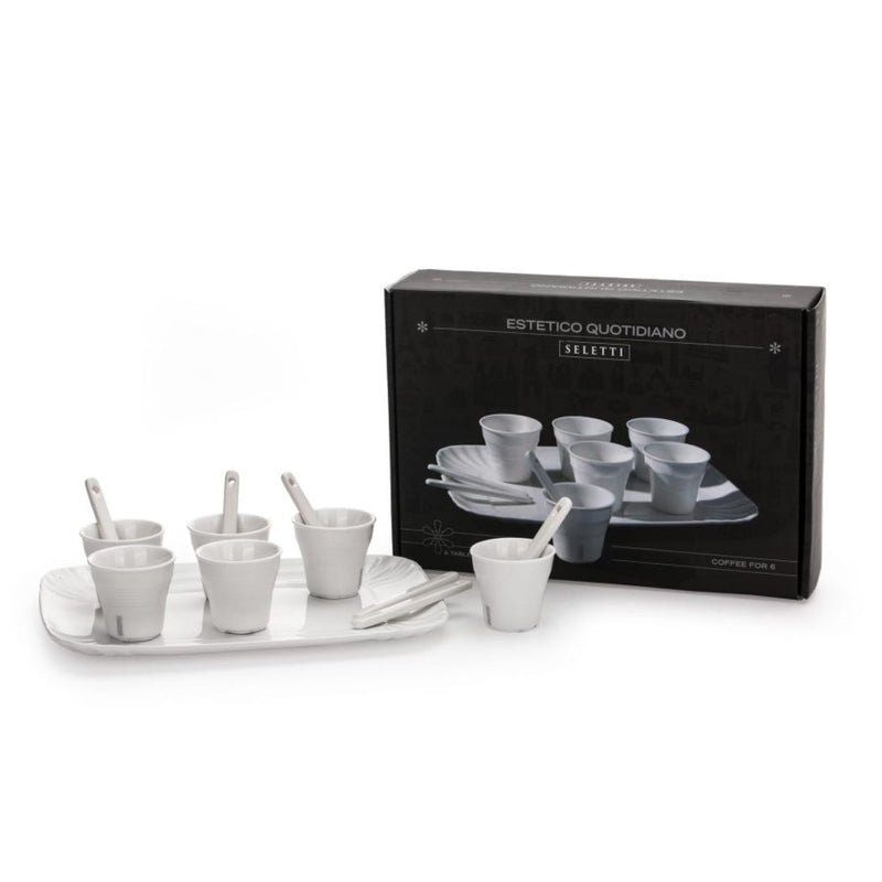 media image for Estetico Quotidiano Coffee Set of 6 Cups + 1 Tray 1 250