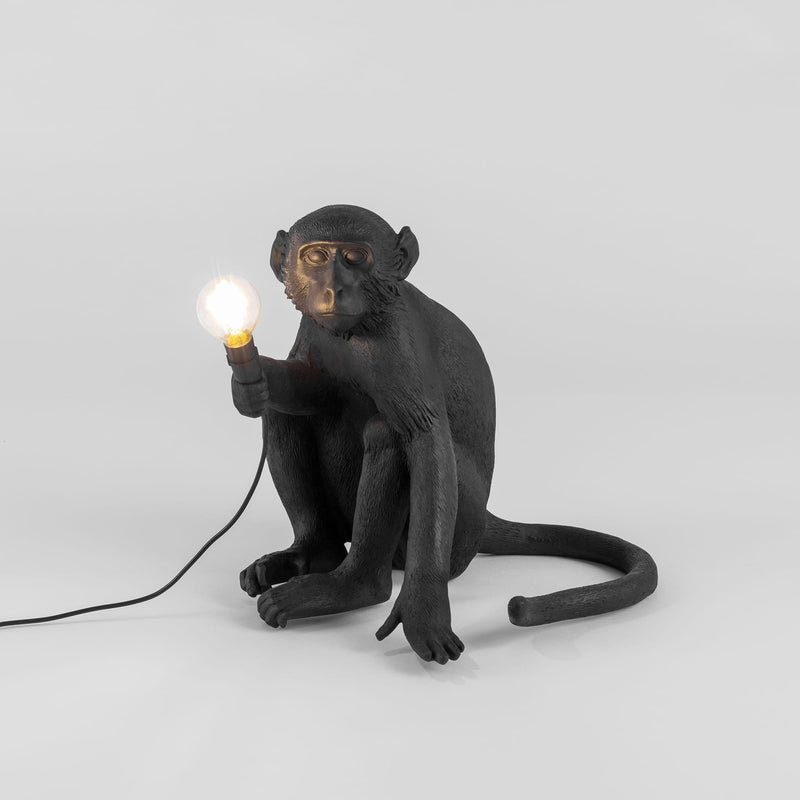 media image for The Monkey Lamp in Black Sitting Version 290