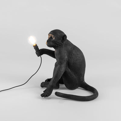 product image for The Monkey Lamp in Black Sitting Version 64