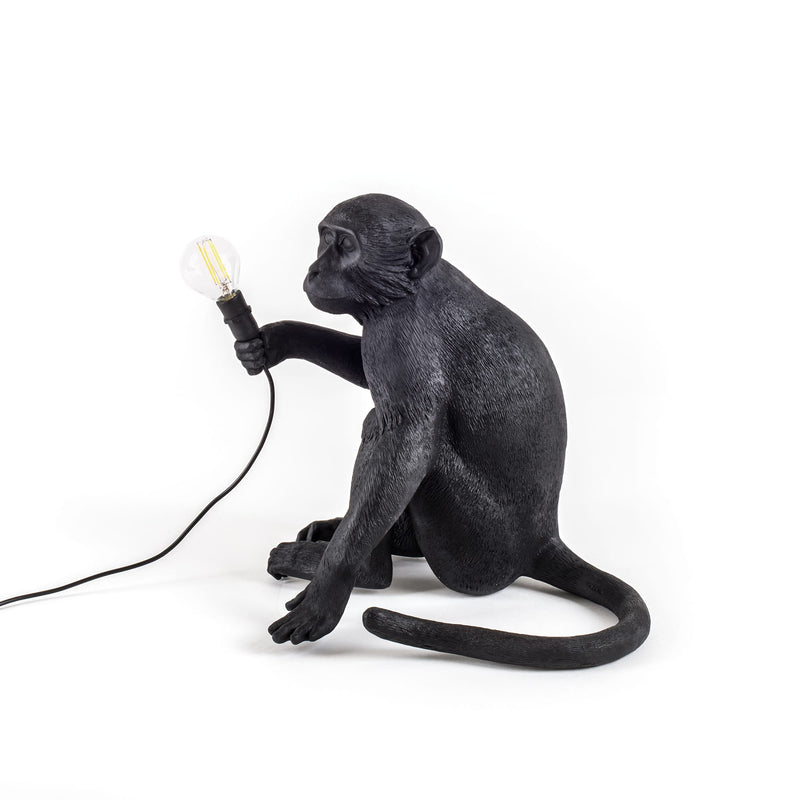 media image for The Monkey Lamp in Black Sitting Version 289