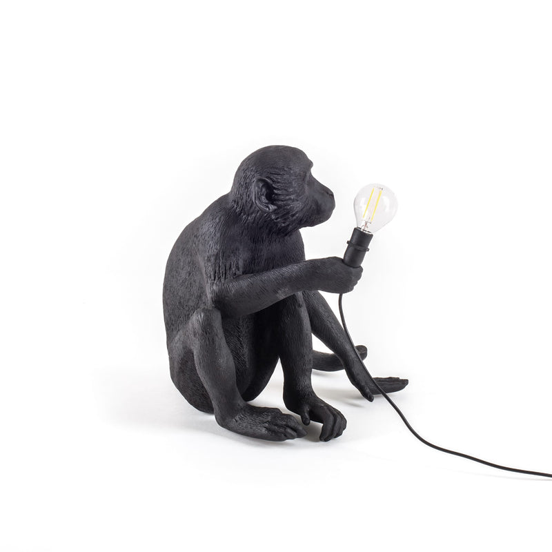media image for The Monkey Lamp in Black Sitting Version 260
