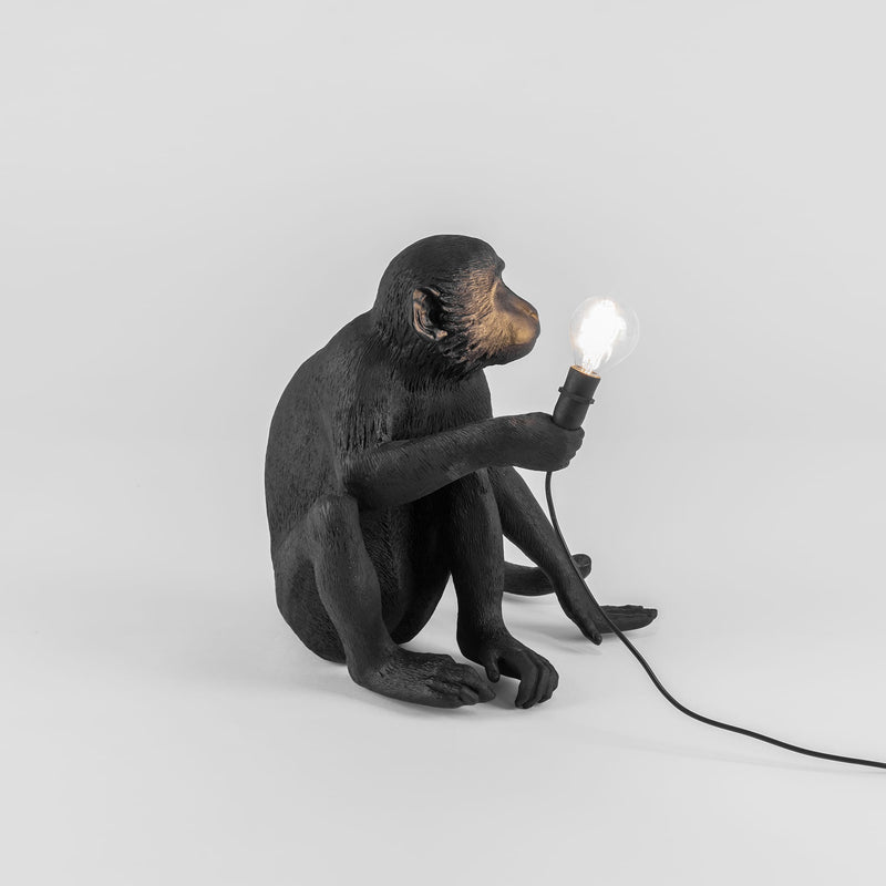 media image for The Monkey Lamp in Black Sitting Version 233