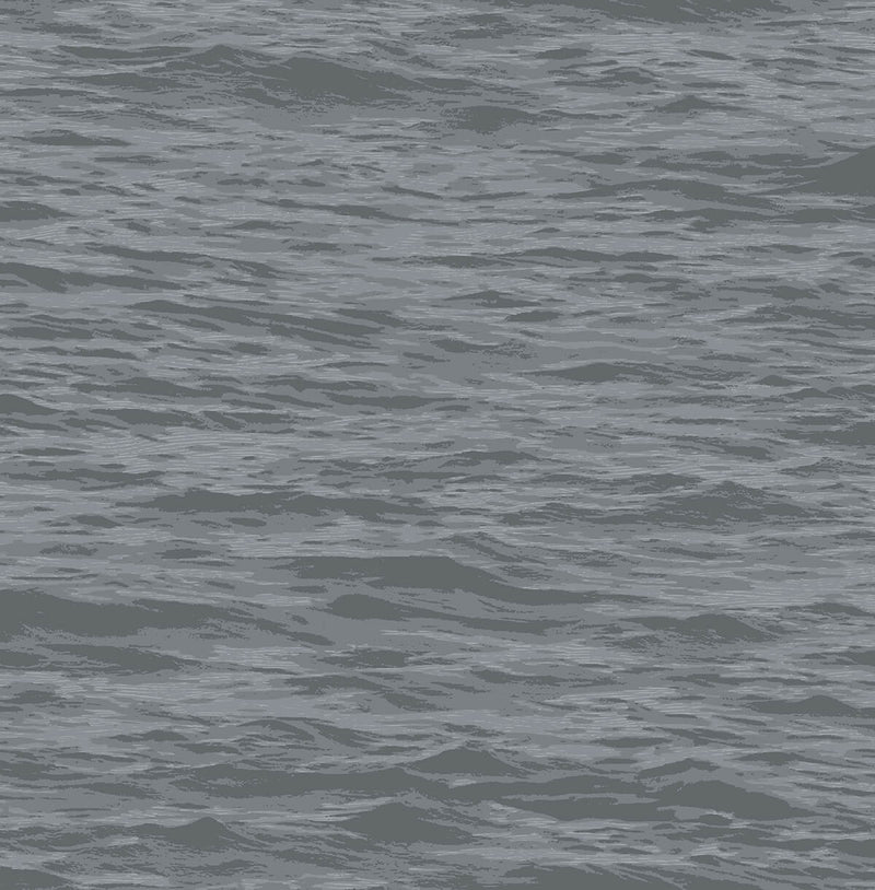 media image for Serene Sea Peel-and-Stick Wallpaper in Cove Grey by NextWall 293