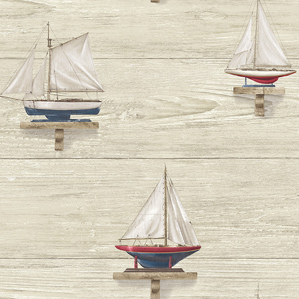 media image for sample set sail beige wood wallpaper from the seaside living collection by brewster home fashions 1 227