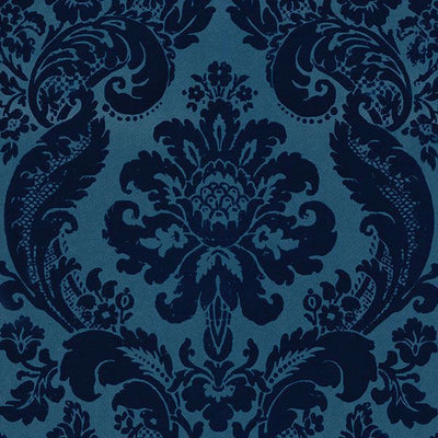 product image of sample shadow damask wallpaper in blue from the moonlight collection by brewster home fashions 1 525