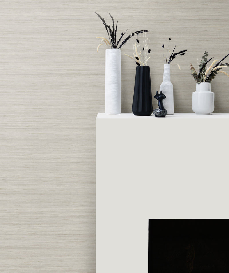 media image for Shantung Silk Wallpaper in Marshmallow from the More Textures Collection by Seabrook Wallcoverings 279