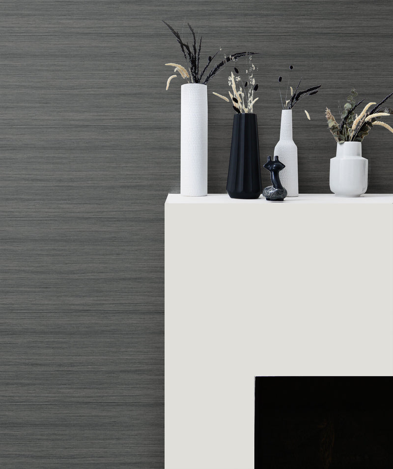 media image for Shantung Silk Wallpaper in Nickel from the More Textures Collection by Seabrook Wallcoverings 271
