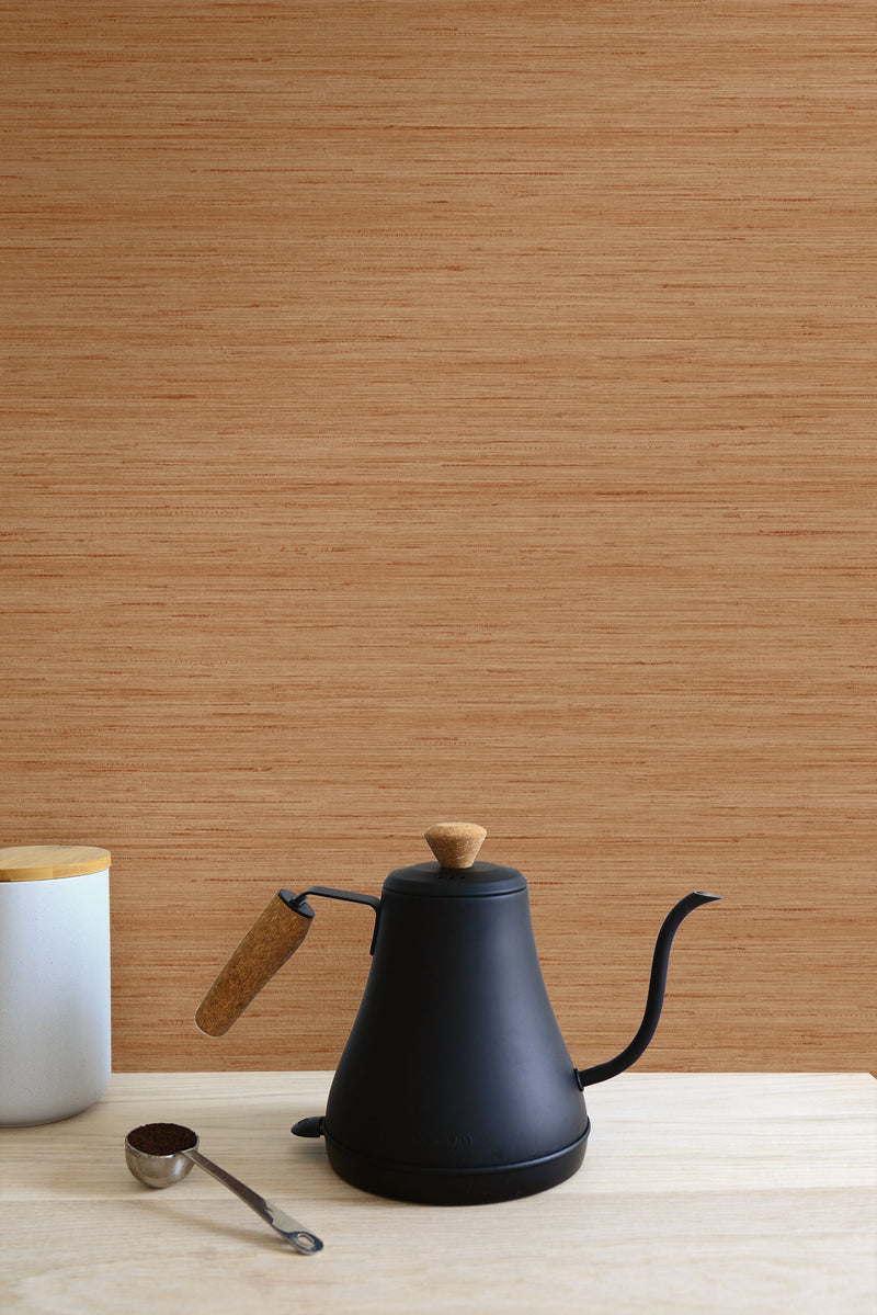 media image for Shantung Silk Wallpaper in Persimmon from the More Textures Collection by Seabrook Wallcoverings 260