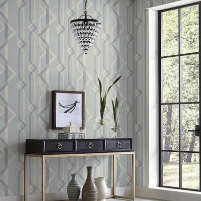 product image for Shape Shifter Wallpaper in Denim from the Geometric Resource Collection by York Wallcoverings 25