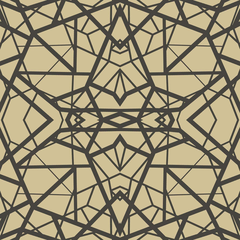 media image for sample shatter geometric peel stick wallpaper in black and gold by roommates for york wallcoverings 1 223