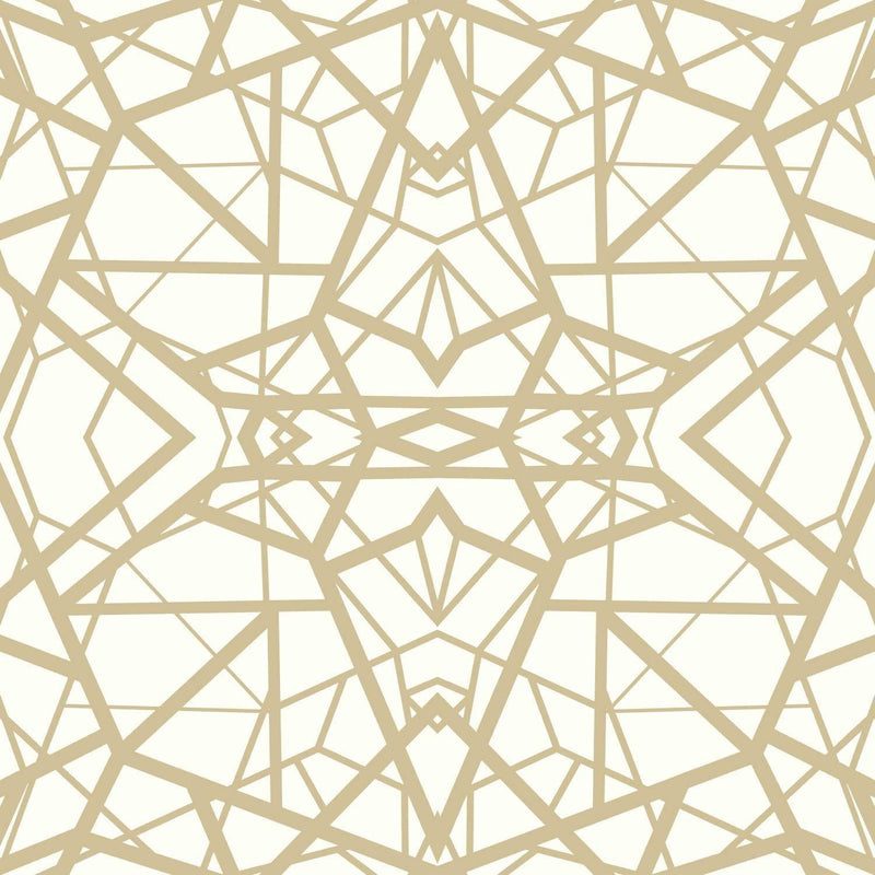 media image for Shatter Geometric Peel & Stick Wallpaper in White and Gold by RoomMates for York Wallcoverings 21