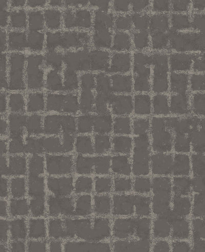 product image of sample shea distressed geometric wallpaper in charcoal from the scott living collection by brewster home fashions 1 584