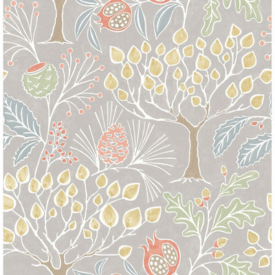 product image of Shiloh Botanical Wallpaper in Light Grey from the Bluebell Collection by Brewster Home Fashions 512
