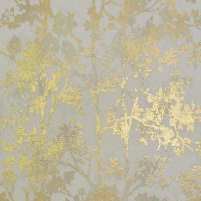 product image of sample shimmering foliage wallpaper in almond and gold by antonina vella for york wallcoverings 1 557