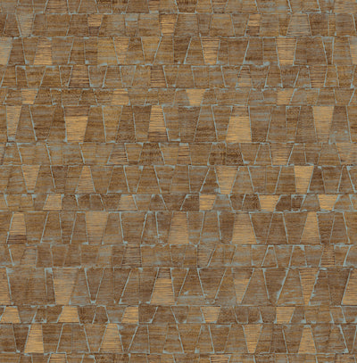 product image of Shingle Wallpaper in Bronze, Gold, and Green from the Aerial Collection by Mayflower Wallpaper 595